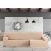 Κάλυμμα για καναπέ με σκαμπό δεξιό μεγάλο μπράτσο Eysa TROYA Μπεζ 170 x 110 x 310 cm