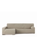 Hoes voor chaise longue met lange armleuning links Eysa TROYA Geglaceerd kastanje Lichtbruin 170 x 110 x 310 cm