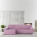 Κάλυμμα για καναπέ με σκαμπό αριστερό μεγάλο μπράτσο Eysa BRONX Ροζ 170 x 110 x 310 cm