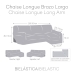 Hoes voor chaise longue met lange armleuning rechts Eysa BRONX Aquamarijn 170 x 110 x 310 cm