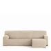 Κάλυμμα για καναπέ με σκαμπό αριστερό μικρό μπράτσο Eysa TROYA Λευκό 170 x 110 x 310 cm