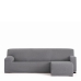 Κάλυμμα για καναπέ με σκαμπό αριστερό μικρό μπράτσο Eysa TROYA Γκρι 170 x 110 x 310 cm