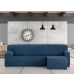 Κάλυμμα για καναπέ με σκαμπό αριστερό μικρό μπράτσο Eysa TROYA Μπλε 170 x 110 x 310 cm