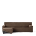 Κάλυμμα για καναπέ με σκαμπό αριστερό μικρό μπράτσο Eysa JAZ Καφέ 120 x 120 x 360 cm