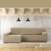 Funda para chaise longue de brazo largo izquierdo Eysa JAZ Beige 180 x 120 x 360 cm