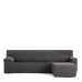Κάλυμμα για καναπέ με σκαμπό δεξιό μικρό μπράτσο Eysa JAZ Σκούρο γκρίζο 120 x 120 x 360 cm