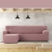 Κάλυμμα για καναπέ με σκαμπό αριστερό μικρό μπράτσο Eysa JAZ Ροζ 120 x 120 x 360 cm