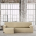 Hoes voor chaise longue met korte armleuning links Eysa BRONX Beige 110 x 110 x 310 cm