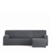 Sohvapöydän päällinen, jossa on lyhyt oikea käsivarsi Eysa BRONX Tumman harmaa 110 x 110 x 310 cm