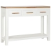 Mesa de apoio DKD Home Decor Branco Castanho Acácia Madeira de mangueira 110 x 30 x 80 cm