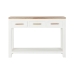 Mesa auxiliar DKD Home Decor Blanco Marrón Acacia Madera de mango 110 x 30 x 80 cm