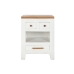 Comodino DKD Home Decor Bianco Marrone Acacia Legno di mango 45 x 40 x 60 cm