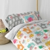 Capa de travesseiro HappyFriday Moshi Moshi Cat & Mouse Multicolor 50 x 30 cm