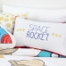 Husă de pernă de canapea HappyFriday Mr Fox Space Rocket Multicolor 50 x 30 cm