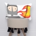 Cushion cover HappyFriday Mr Fox Knight Multicolour 50 x 30 cm