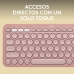 Tastiera Wireless Logitech K380s Rosa Qwerty in Spagnolo