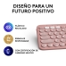 Bezdrátová klávesnice Logitech K380s Růžový Španělská Qwerty