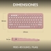 Draadloos toetsenbord Logitech K380s Roze Qwerty Spaans