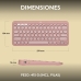 Trådløst tastatur Logitech K380s Pink Spansk qwerty