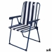 Chaise Pliante Aktive A rayures Blanc Blue marine 43 x 85 x 47 cm (4 Unités)