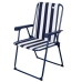 Chaise Pliante Aktive A rayures Blanc Blue marine 43 x 85 x 47 cm (4 Unités)