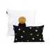 Fodera per cuscino HappyFriday Blanc Golden dots Multicolore 2 Pezzi