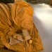 Покривало за одеяло HappyFriday BASIC Горчица 155 x 220 cm