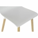 Chaise de Salle à Manger DKD Home Decor 43 x 50 x 88 cm Bois Blanc Caoutchouc Marron Clair