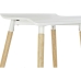 Silla de Comedor DKD Home Decor 43 x 50 x 88 cm Madera Blanco Caucho Marrón claro