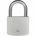 Key padlock Yale Brass Steel Rectangular Silver