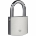 Key padlock Yale Brass Steel Rectangular Silver