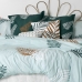 Housse de Couette HappyFriday Blanc Foliage mint  Multicouleur 200 x 200 cm