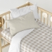 Fitted bottom sheet HappyFriday Basic Kids Beige 60 x 120 x 14 cm Gingham