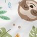 Lençol de baixo ajustável HappyFriday Moshi Moshi Happy Sloth Multicolor 90 x 200 x 32 cm
