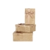 Sada dekorativních krabic Béžový Karton Pruhy Laso 3 Kusy