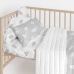 Cot protector HappyFriday Basic Kids Clouds Grey 60 x 40 cm