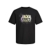 Heren-T-Shirt met Korte Mouwen Jack & Jones JCOMAP SUMMER 12257908 Zwart