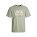 Camisola de Manga Curta Homem Jack & Jones JCOMAP SUMMER 12257908 Verde