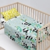 Bedding set HappyFriday Moshi Moshi Panda garden blue Blue Baby Crib 2 Pieces