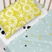 Set di Lenzuola HappyFriday Moshi Moshi Panda garden blue Azzurro Culla Neonato 2 Pezzi