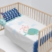 Set beddengoed HappyFriday Moshi Moshi Whale Multicolour Wieg voor baby's 2 Onderdelen