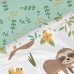 Set di Lenzuola HappyFriday Moshi Moshi Happy sloth Multicolore Singolo 2 Pezzi