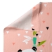 Set beddengoed HappyFriday Moshi Moshi Panda garden Roze Bed van 105 2 Onderdelen