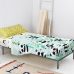 Set beddengoed HappyFriday Moshi Moshi Panda garden blue Blauw Bed van 80/90 2 Onderdelen