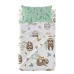 Set beddengoed HappyFriday Moshi Moshi Happy sloth Multicolour Wieg voor baby's 2 Onderdelen