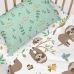 Jeu de draps HappyFriday Moshi Moshi Happy sloth Multicouleur Lit de bébé 2 Pièces