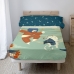 Set beddengoed HappyFriday Mr Fox The Warrior Multicolour Bed van 80/90 2 Onderdelen