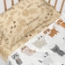 Set beddengoed HappyFriday Mr Fox Cats Multicolour Wieg voor baby's 2 Onderdelen