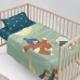 Bedding set HappyFriday Mr Fox The Warrior Multicolour Baby Crib 2 Pieces