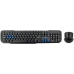 Tastiera e Mouse 3GO COMBODRILE2 Nero Qwerty in Spagnolo Francese